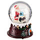 Palla di neve 80mm Babbo Natale su camino 10x10x12 cm s4
