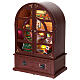 Radio vintage con Babbo Natale e camino con musica movimento e luci 21x13x31 cm s4