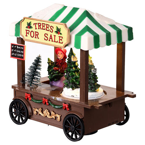 Christmas tree stall, illuminated, 6x3x6 in 3