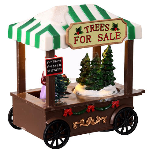 Christmas tree stall, illuminated, 6x3x6 in 4