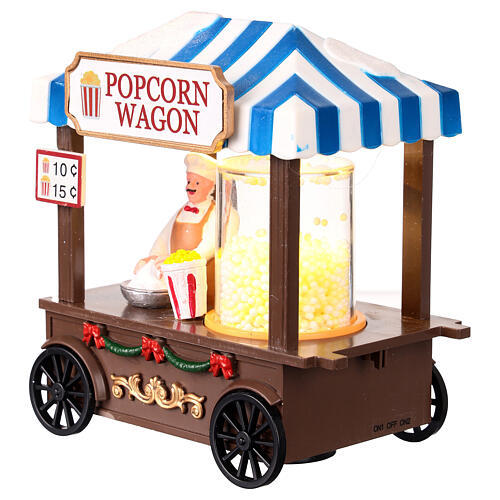 Illuminated popcorn stall, 6x3x6 in 3