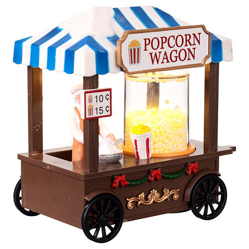 Illuminated popcorn stall, 6x3x6 in 4