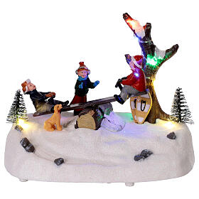 Balancé com crianças iluminado com música 18x11x14 cm