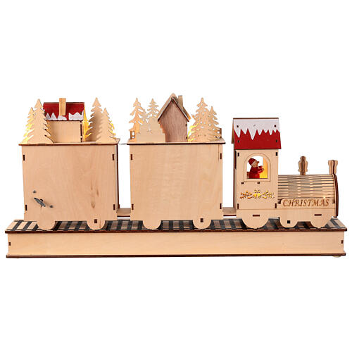 Calendrier de l'Avent train en bois 24 tiroirs 60x10x30 cm 7