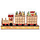 Calendrier de l'Avent train en bois 24 tiroirs 60x10x30 cm s1