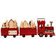 Weihnachtszug mit LEDs, 2 Waggons aus Holz – 55 × 10 × 20 cm s8