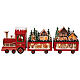 Trenino di Babbo Natale illuminato colorato 55x10x20 cm s1