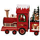 Trenino di Babbo Natale illuminato colorato 55x10x20 cm s2