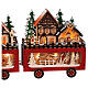 Trenino di Babbo Natale illuminato colorato 55x10x20 cm s6