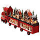 Trenino di Babbo Natale illuminato colorato 55x10x20 cm s7