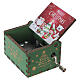 Green wooden Christmas crank music box 40x65x50 mm s3