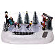 Pista di pattinaggio Natalizia con movimento e luci 30x21x14 cm s1