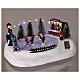 Christmas Ice Skating Rink with Motion and Lights, 30x21x14 cm s4