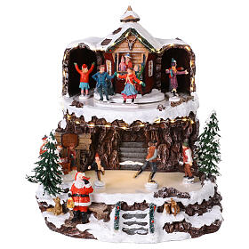 Two-tier Christmas Skating Rink 27x30x30 cm
