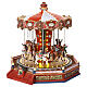 Christmas carousel with horses, lights, music, and motion, 14x14x14 in s3