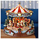 Illuminated Christmas carousel with movement and songs, 12x11x10 in s2