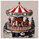 Illuminated Christmas carousel with movement and songs, 12x11x10 in s6