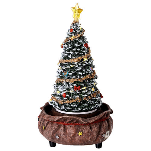 Albero di Natale in un sacco in movimento stella illuminata 12x12x23 cm 2