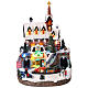 Winterszene „Kirche mit Zug“ – beleuchtet mit Musik und Bewegung, 25 × 25 × 30 cm s1