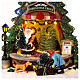 Santa's Christmas tree shop, illuminated, 10x10x14 in s2