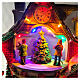 Maison de Noël illuminée avec musique et mouvement 27x16x26 cm s4
