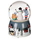 Glass snow globe: snowman and snowy landscape, glitter and music box, 6x4x4 in s5