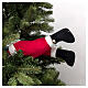 Santa Claus kicking, animated Christmas tree decoration, 16 in s3