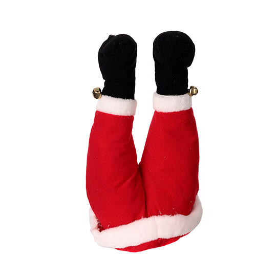 Babbo Natale che scalcia addobbo albero Natale movimento 40 cm 2