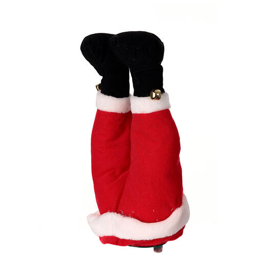 Babbo Natale che scalcia addobbo albero Natale movimento 40 cm 4