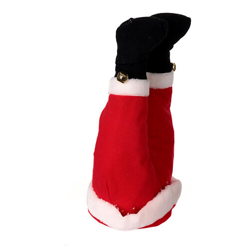 Babbo Natale che scalcia addobbo albero Natale movimento 40 cm 5