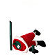 Babbo Natale che scalcia addobbo albero Natale movimento 40 cm s10