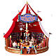Circo scena natalizia musica movimento luci 30x30 cm s1