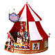 Circo scena natalizia musica movimento luci 30x30 cm s4