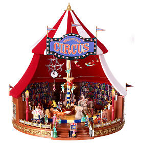 Circus Christmas scene music movement lights 30x30 cm