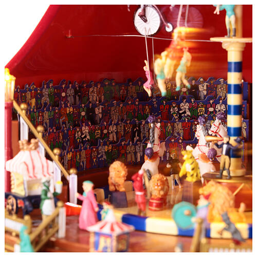 Circus Christmas scene music movement lights 30x30 cm 6