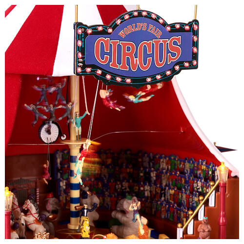 Circus Christmas scene music movement lights 30x30 cm 8