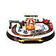 Christmas village set: train on snowy landscape, music motion and lights, 6x20x16 in s3