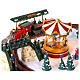 Christmas village set: train on snowy landscape, music motion and lights, 6x20x16 in s4