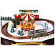 Christmas village set: train on snowy landscape, music motion and lights, 6x20x16 in s6