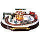 Christmas village set: train on snowy landscape, music motion and lights, 6x20x16 in s16