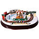 Christmas village set: train on snowy landscape, music motion and lights, 6x20x16 in s24