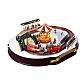 Snowy village train scene music movement lights 15x50x40 cm s20