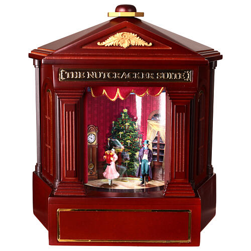 Nutcracker's theatre with three animated scenes, music and lights, 12x10x10 in 2