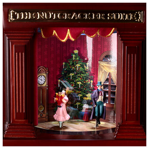 Nutcracker's theatre with three animated scenes, music and lights, 12x10x10 in 3