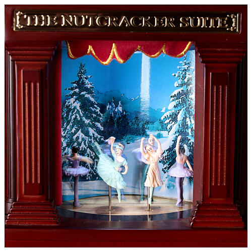 Nutcracker's theatre with three animated scenes, music and lights, 12x10x10 in 6