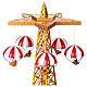 Parachute drop ride, Christmas village set with animation, music and lights, h 20 in s2