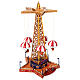 Giostra paracadute natalizia movimento musica luci h 50 cm s7