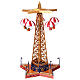 Giostra paracadute natalizia movimento musica luci h 50 cm s9