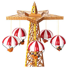 Christmas parachute carousel with movement, music and lights, h 50 cm