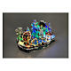Pueblo navideño LED con teleférico, patinadores y noria 65x45x31 cm s5